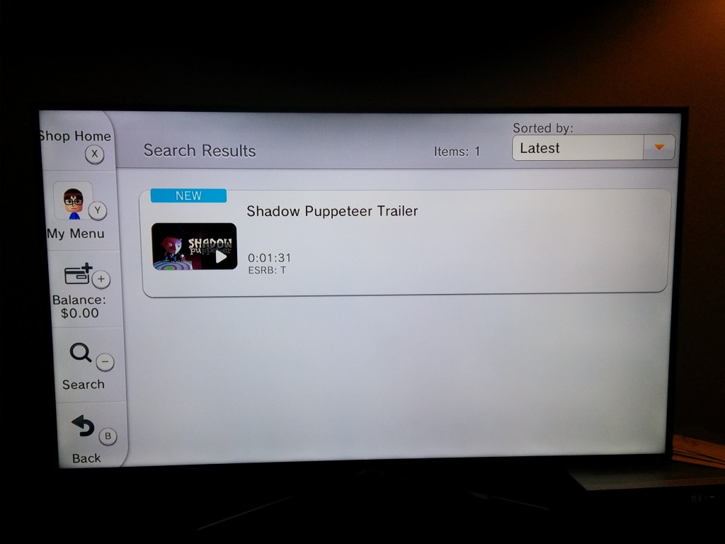 Shadow Puppeteer trailer on Nintendo eShop