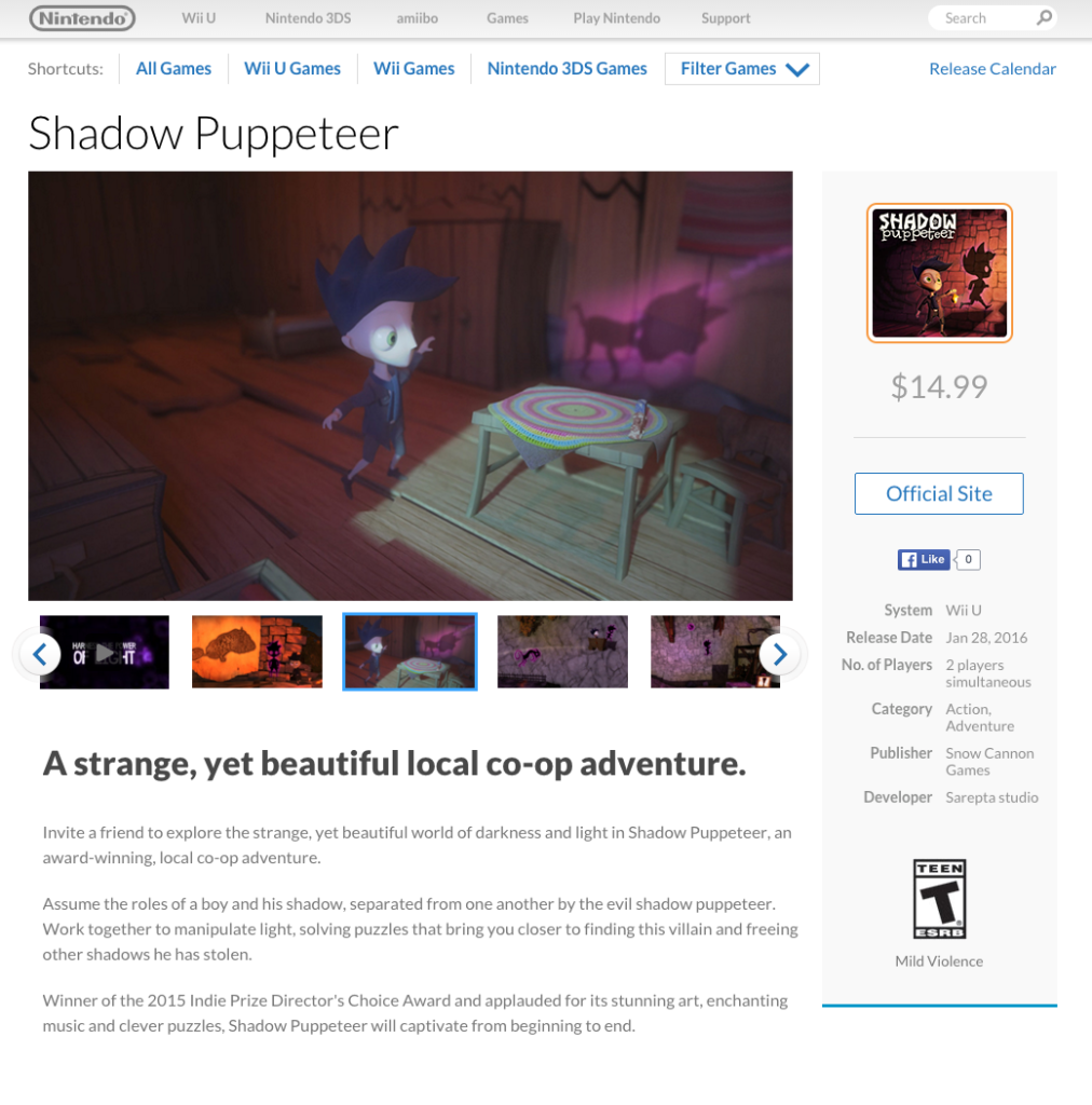 Shadow Puppeteer on Nintendo.com